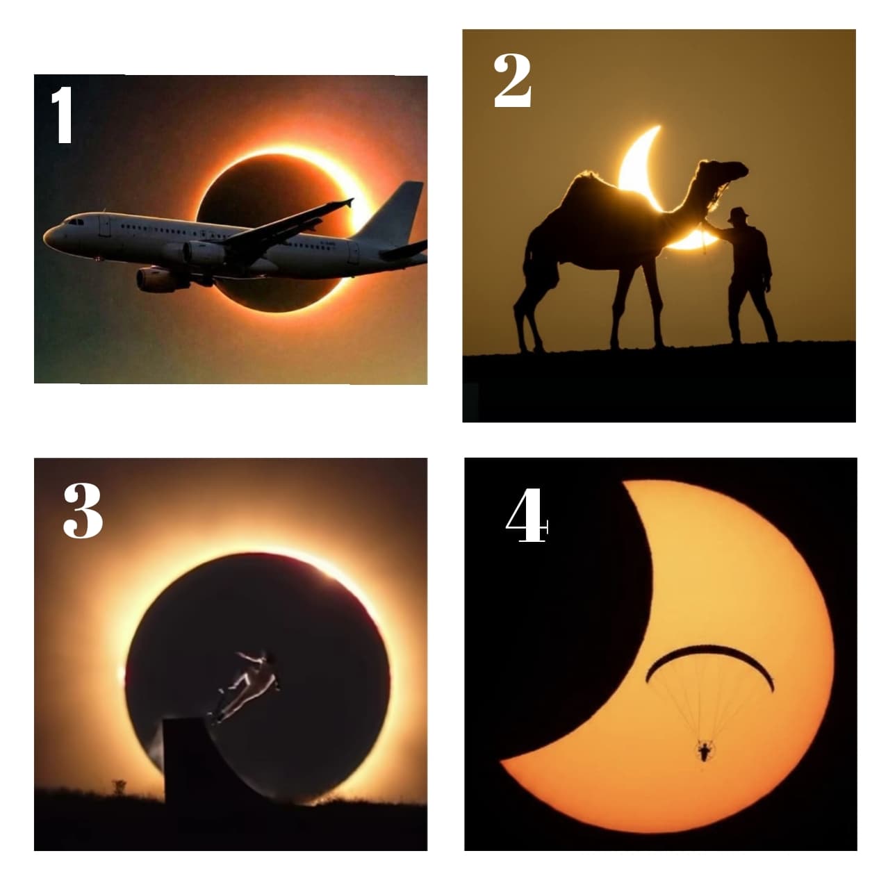 Postales del eclipse solar.